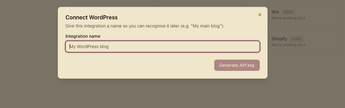 Wordpress Integration