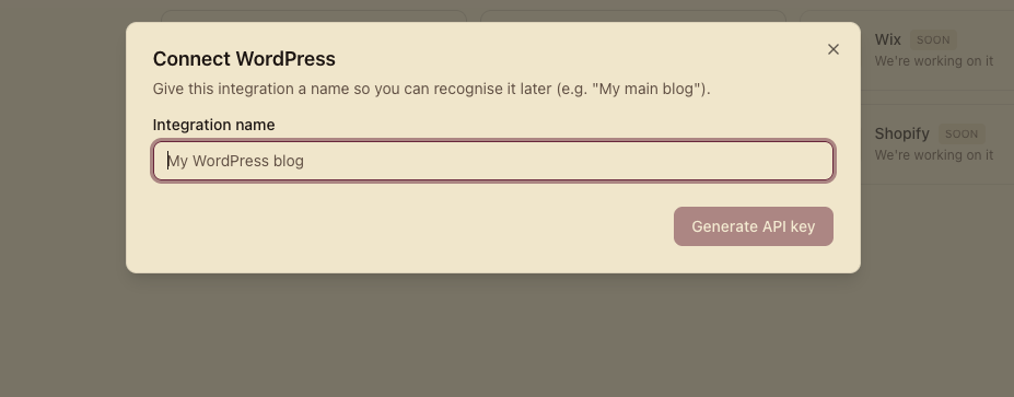 Wordpress copy token