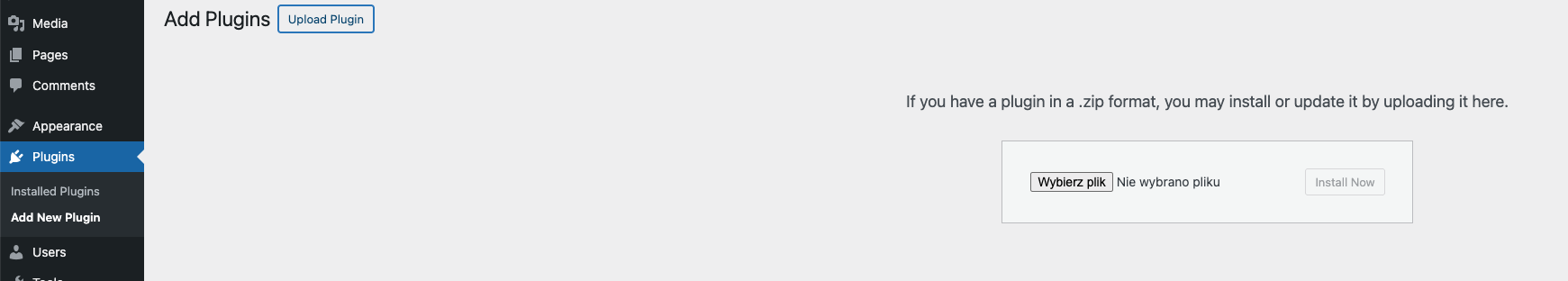 Wordpress upload plugin